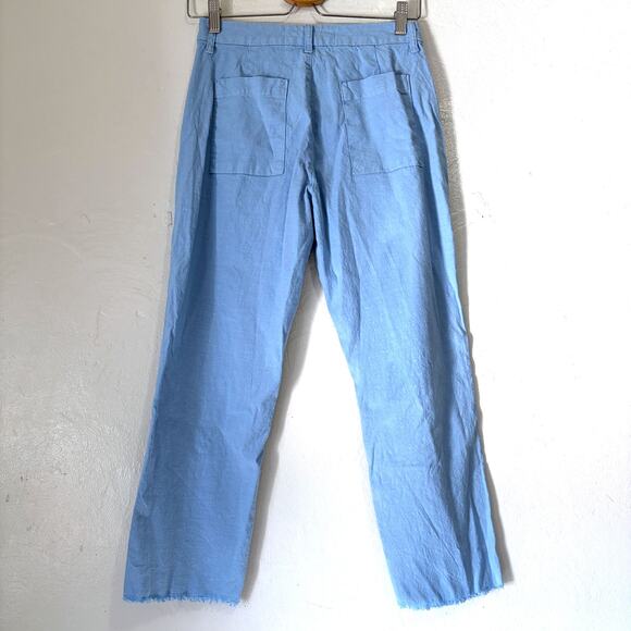 Frank & Eileen Kinsale Performance Pant Light Blue Crop Made in USA Size 4 - Picture 3 of 11